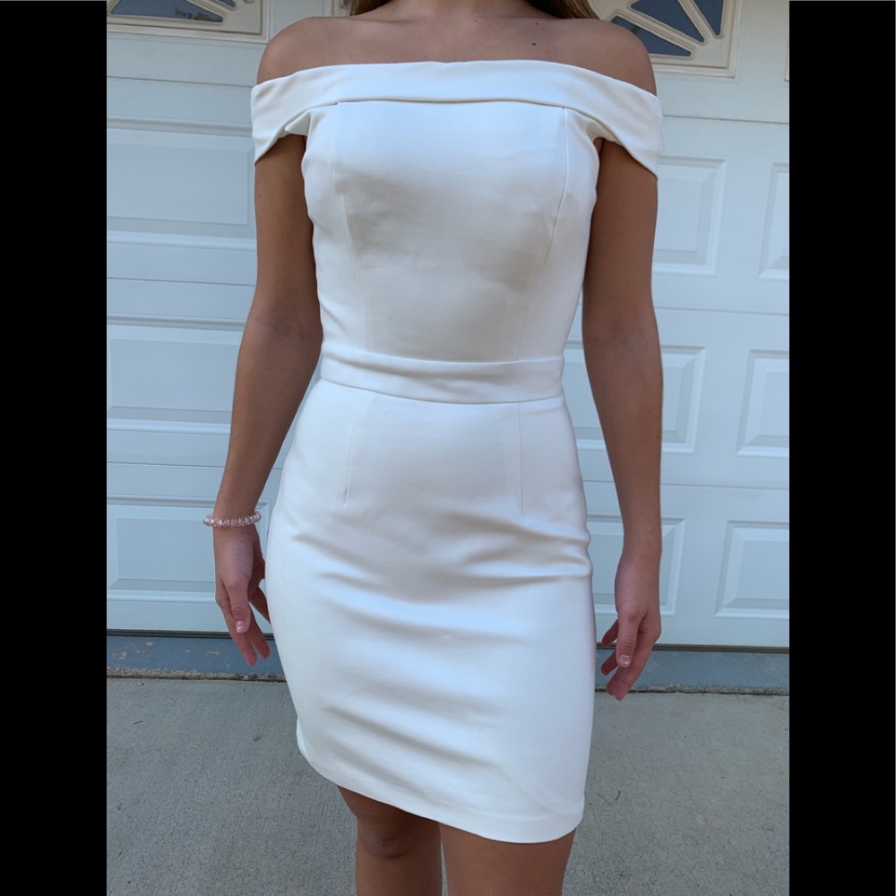 White Sherri hill dress